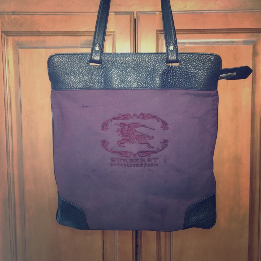 Authentic Burberry Tote, shown inside out as well